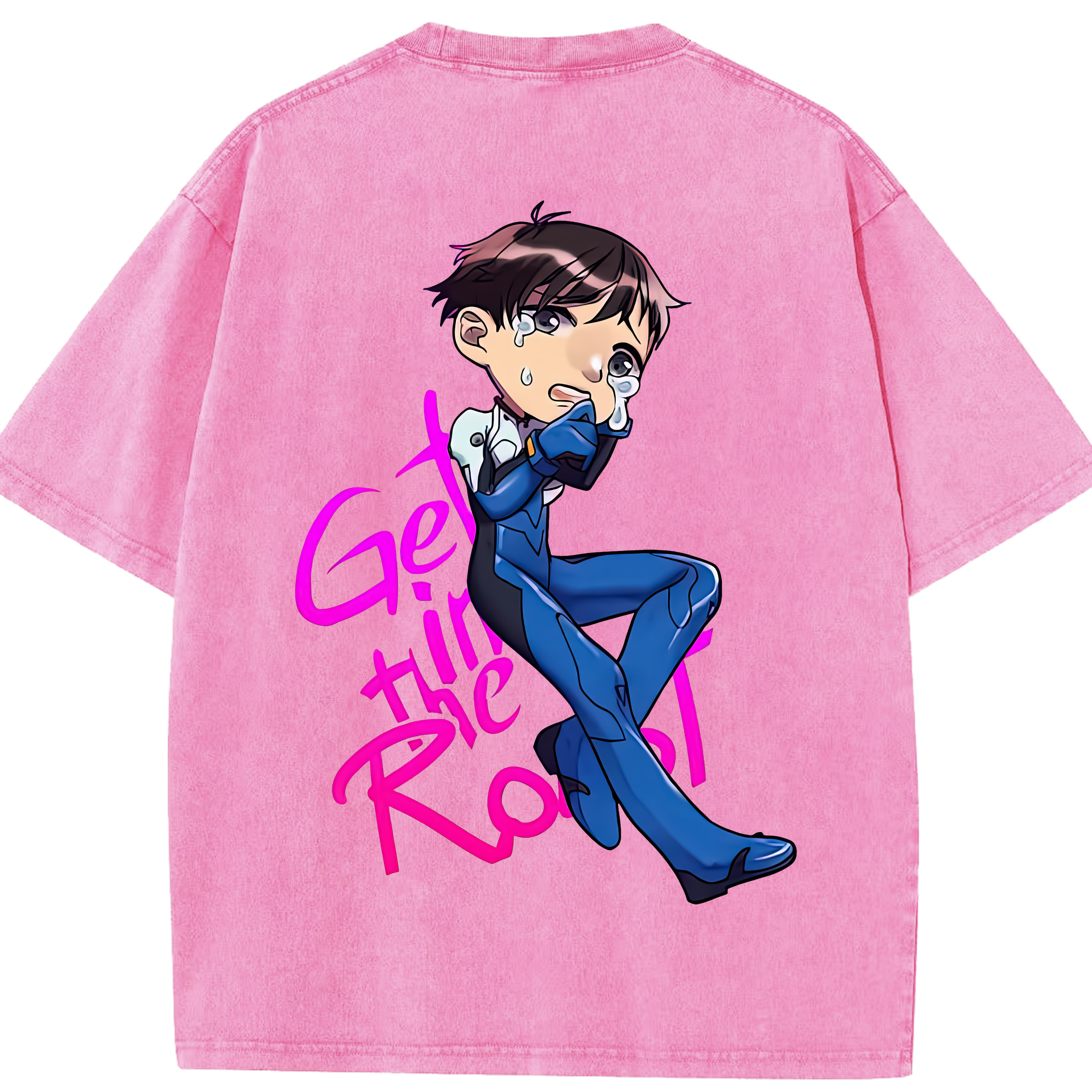 （画像用） EVA 新世紀エヴァンゲリオン 綿100% ヴィンテージ風 半袖Tシャツ（背面プリント）
